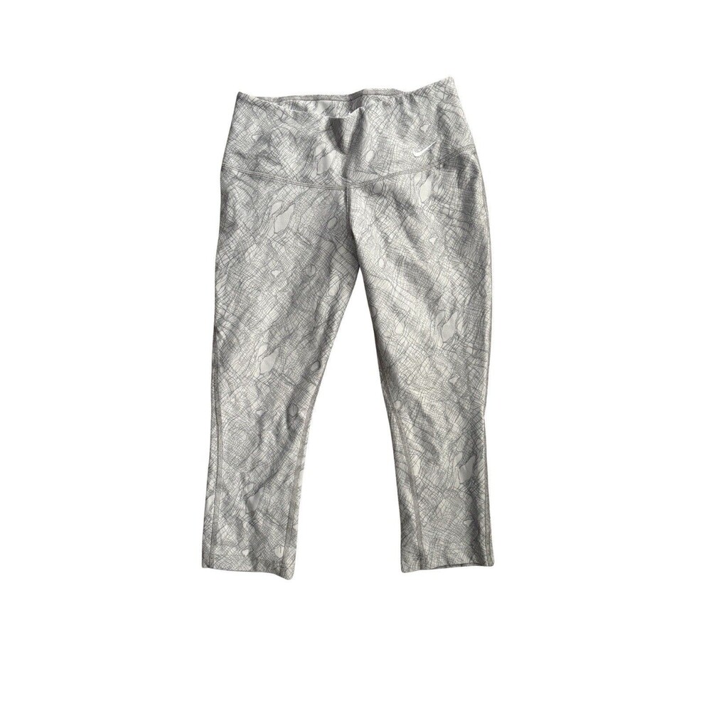 Nike Dri-Fit Women’s Capri Leggings – Size XS – Gray Pattern – 18” Inseam - Picture 1 of 5